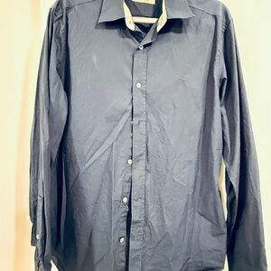 Burberry Dark Blue Casual Button Down Shirt